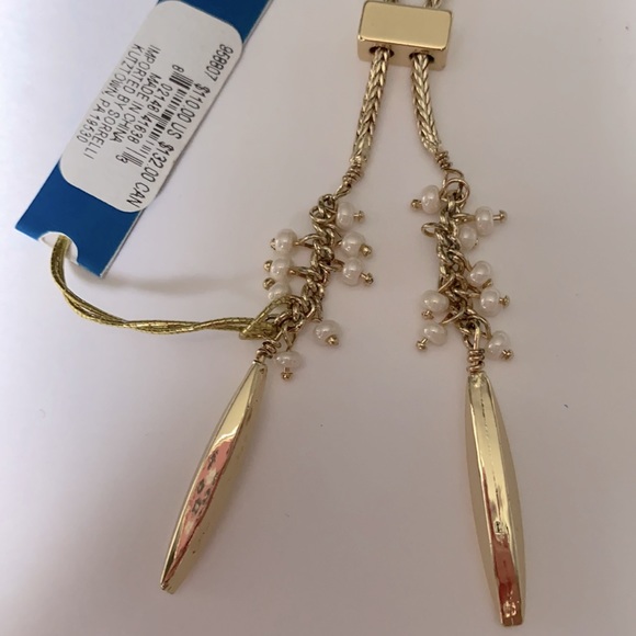 NIQUEA.D SORRELLI GOLD PLATED ADJUSTABLE BRACELET / PEARL SEEDS - Picture 5 of 5